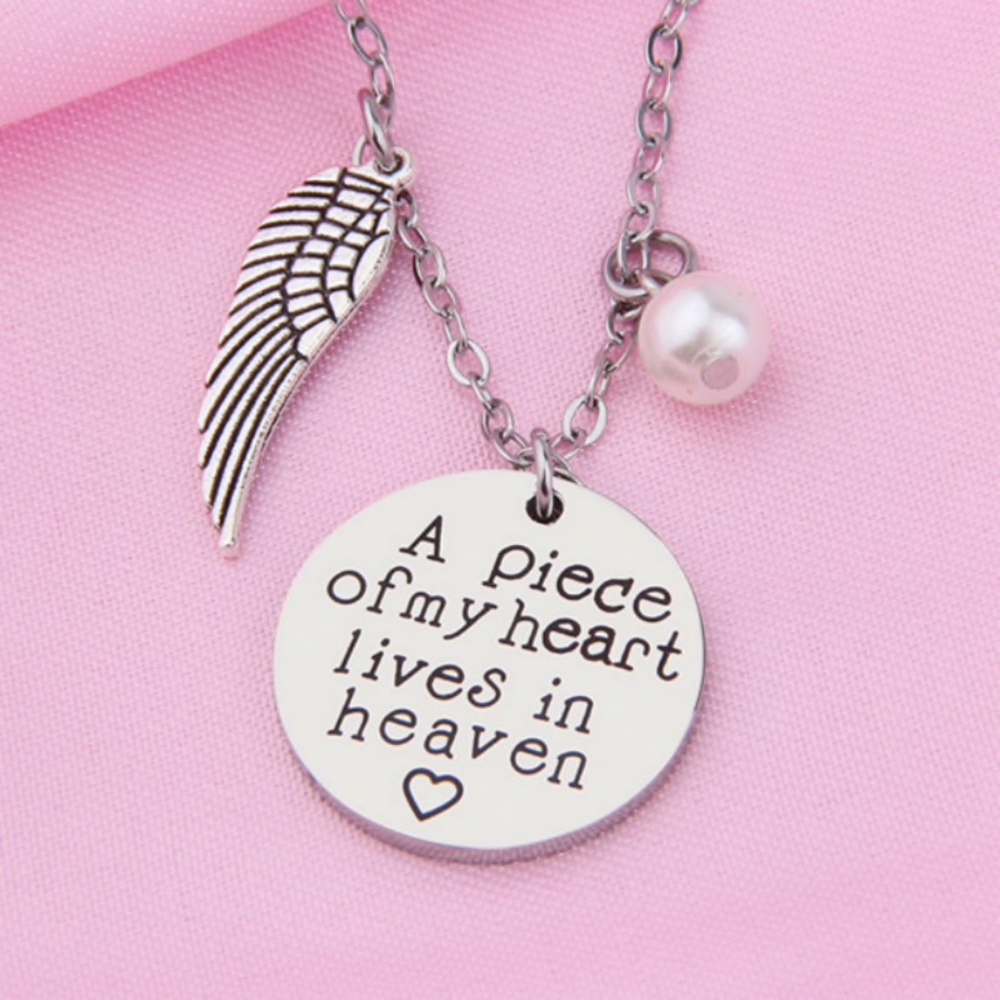A Piece of My Heart Lives in Heaven Necklace/Charm